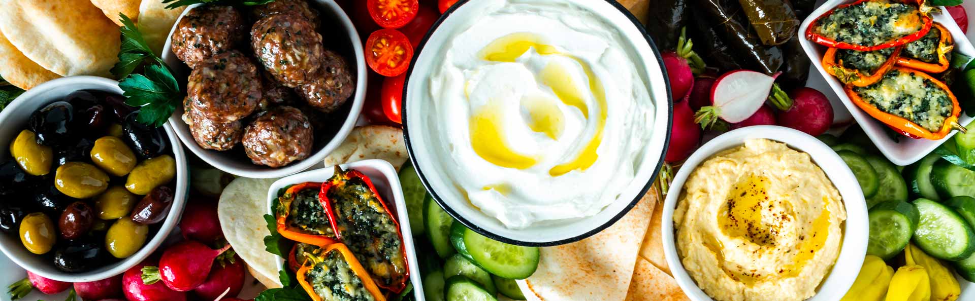 10 plats de mezzés - Mon Liban restaurant spécialité libanaise à Lyon
